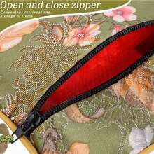 Luxury Chinese Silk Embroidery Wallet Bag Floral Printed Pouch For Coin, Ring And Towel Storage, Random Pattern - Multicolor - View 4