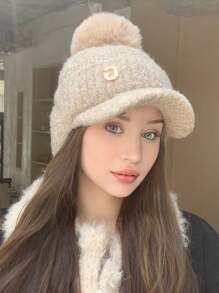 1pc Women's Winter Ear Warmer Plush Hat For Casual Outdoor Activities Like Cycling, Windproof, Thickened, Stylish And Versatile Baseball Cap With Fleece, Suitable For Daily Use - Multicolor - View 10