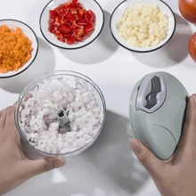 Knoblauchquetscher, Mini Knoblauch-Zerkleinerungsmaschine, manuelle Knoblauchpresse, Küchenknoblauchzerkleinerer, Knoblauchschneider, Ingwerquetscher, ideal zum Zerkleinern von Knoblauch, Ingwer, Nüssen