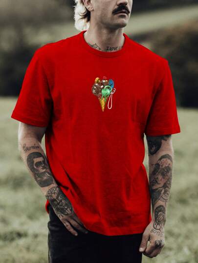 Camiseta Masculina Peso Academia Sorvete Casquinha 100% Algodão Fio 30.1