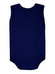 BEBE FOFUXO Dark Ribbed Baby Bodysuit With Plain Tank Top (S/M/L) - Xem 2