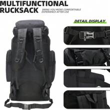 70L Hiking Backpack Military Tactical Camping Adjustable Waterproof Climbing Sport Bags - Ngụy trang trong rừng - Xem 5