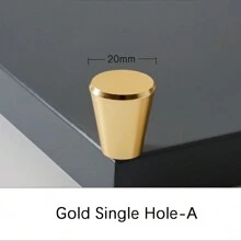 1 pezzo Maniglia per porte di armadi in lega di alluminio / Tiratore per cassetti di guardaroba, stile nordico moderno e semplice, dorato/nero