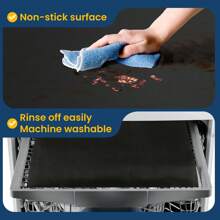 Oven Mat For Bottom Of Oven Heavy Duty Reusable Kitchen Oven Cover Mat Suitable For Microwave Oven Drip Liner