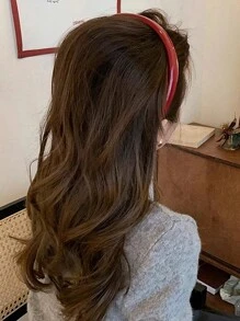 1 Pieza Diadema color vino tinto, accesorio de pelo vintage elegante para un aspecto sencillo y sofisticado Tiaras, para volver a la escuela - Multicolor - Ver 6