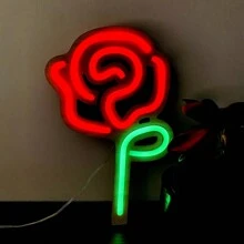 1 tấm biển hiệu đèn neon tình yêu, đèn neon hình trái tim tình yêu XOXO Rose, dùng pin hoặc USB, trang trí để bàn hoặc treo tường, kích thước 13,5 x 5,11 inch (34,5 x 13 cm) - trắng - Xem 9