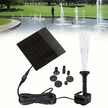 Solar Fountain Pool Birdbath Fountain Floating Fountain Outdoor Garden Fountains - Black - View 3