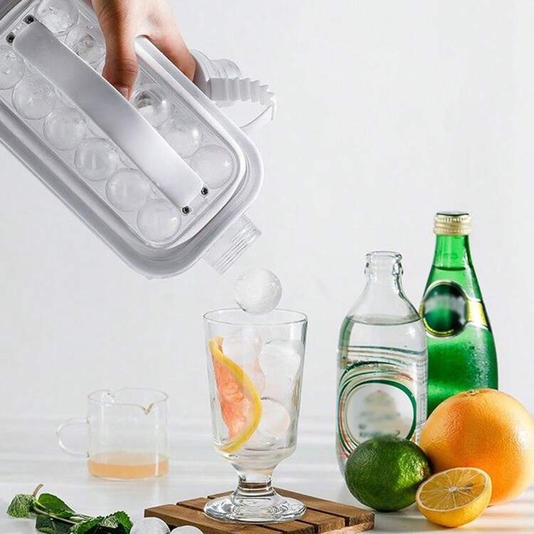 1 pieza con color aleatorio Olla rizada plegable 2 en 1, Olla de agua y Olla de hockey sobre hielo para hacer bloques de hielo Molde para hacer hielo multifuncional - Multicolor - Añade 3