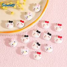 15入組多色小頭像樹脂珠寶DIY可用作項鍊、耳環、吊墜、鑰匙扣、吊飾等配件 - kt - 查看 10