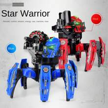 Đồ chơi robot 6 chân điều khiển từ xa có thể sạc lại, bắn tên lửa và đĩa bay, robot chiến đấu theo chủ đề nhện với vũ khí kép, quà tặng Giáng sinh - Nhiều màu - Xem 4