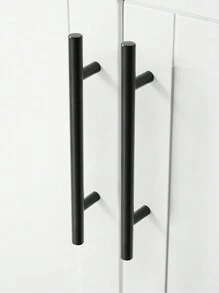 1 pezzo Maniglia per porte di armadi in lega di alluminio / Tiratore per cassetti di guardaroba, stile nordico moderno e semplice, dorato/nero