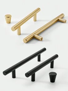 1 pezzo Maniglia per porte di armadi in lega di alluminio / Tiratore per cassetti di guardaroba, stile nordico moderno e semplice, dorato/nero