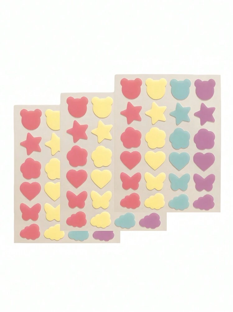 Pimple Patches For Face,Colorful Spot Stickers Cute Star Zit Covers, Hydrocolloid Acne Patches With Tea Tree, Salicylic Acid & Cica Oil| - Multicolor - View 3