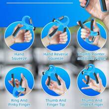 R-Type Spring Gripper Professional Wrist Squeezer Adjustable Gripper Wrist Squeezer Men's And Women's Grip Strength Training Exercise - Blue - View 3