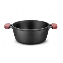 Panela Caçarola de Ferro Fundido N22 com Tampa de Vidro Capacidade 3L Forno e Fogão MTA 8341