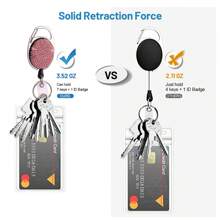 1pc Colorful Rhinestone Inlaid ABS Plastic Retractable Badge Reel, ID Card Holder With Belt Clip And 360 Degree Swivel Back To School