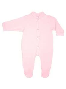 BEBE FOFUXO Ribbed Baby Romper With Foot (NB/S/M/L) - TOP CHOT - 查看 1
