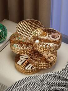 1pc Jewelry Cosmetic Fruit Tray Storage Box For Home, Student Dormitory Rotating Jewelry Organizer Rack Jewelry Case - Multicolor - View 2