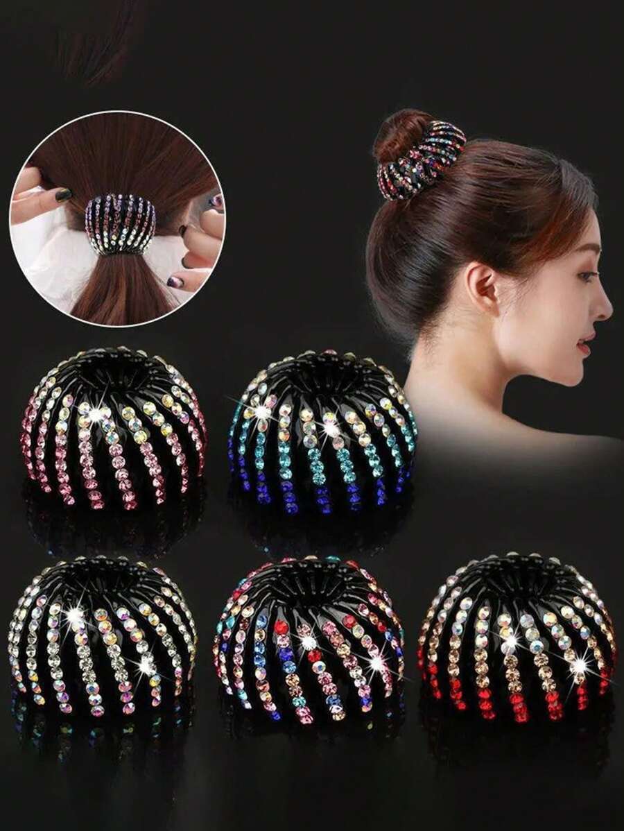 1个鸟巢发髻造型器，发饰，发夹，发圈，发髻定型器，带水钻装饰马尾夹，快速造型工具，易于使用的发髻造型器，适合初学者、学生、女孩和女性，适用于节日、派对、音乐节、秋季、旅行、美发工具、发饰、秋季、美发配件、旅行、女士美发配件、女士发饰、美发工具、发饰、美妆配件、礼物、旅行、送给女性的礼物、美妆配件、圣诞礼物、圣诞礼物、送给女性的圣诞礼物、成人圣诞礼物、成人圣诞礼物、美妆配件、成人圣诞礼物、成人发饰、成人发饰、成人发饰、礼物创意、美妆圣诞礼物、送给女性的礼物、优雅爪夹