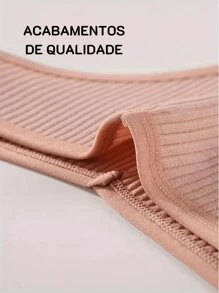 Kit 5 Calcinha Fio Dental Canelada Premium - Multicolorido - Visão 3