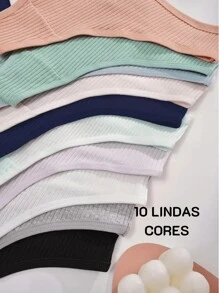 Kit 5 Calcinha Fio Dental Canelada Premium - Multicolorido - Visão 4