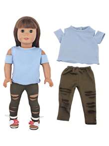 1pc Doll Clothes Set For 18-Inch American Dolls, Doll Princess Dress, Doll Tulle Skirt, Doll Floral Dress, Doll Sleeveless Dress, Fashion Doll Accessories Gift For Girls' Dolls' Birthday, Holiday, And Toys