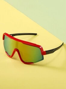 1 par Gafas de moda para deportes al aire libre y ciclismo para niños, gafas de protección a prueba de viento y de moda unisex - Multicolor - Ver 5