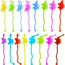 5PCS/10PCS/20/30PCS 粘手玩具，可拉伸的恐龙，粘粘的窗户和墙壁，生日派对礼物，礼品袋填充物，皮纳塔填充物，款式和颜色随机 - 彩色 - 查看 3