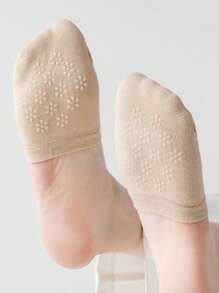 Plusieurs paires de chaussettes femme de couleur unie avec demi-paume, chaussettes invisibles souples, confortables et résistantes aux odeurs avec silicone antidérapant, convenant aux talons hauts, mocassins et tous types de chaussures, rentrée scolaire