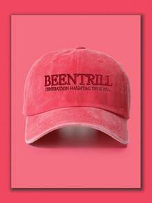 1入BEENRILL字母印花休閒棒球帽，帶彎邊，適用於春秋季戶外防曬帽，男女兼用，適合健行 - 彩色 - 查看 15
