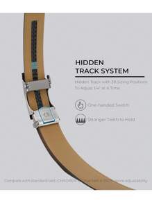 1pcs CHAOREN Ratchet Belts For Men - Mens Leather Belt 1 3/8" For Casual Dress - Micro Adjustable Belt Fit Valentine 's Day - 黑6 - 查看 3