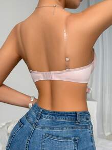 Peach Girl Pink Comfortable & Breathable Bra, Push-Up Underwire Strapless Bra, Daily Wear & Invisible Bra - Pink - View 3