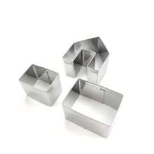 10pcs, Gingerbread House Kit For Restaurant, 3D Stainless Steel Cookie Mold Cutters Set For Christmas Halloween Holiday Thanksgiving Festival, Gingerbread House DIY Kit Baking Pastry For Restaurant/Food Truck/Bakery - Silver - View 7