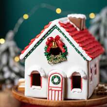 10pcs, Gingerbread House Kit For Restaurant, 3D Stainless Steel Cookie Mold Cutters Set For Christmas Halloween Holiday Thanksgiving Festival, Gingerbread House DIY Kit Baking Pastry For Restaurant/Food Truck/Bakery - Silver - View 6