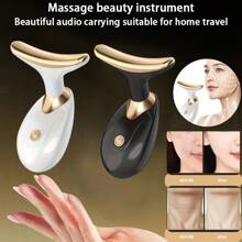 1入金色按摩美容器，多功能進口和聲波振動按摩，臉部按摩器 - 多色 - 查看 1