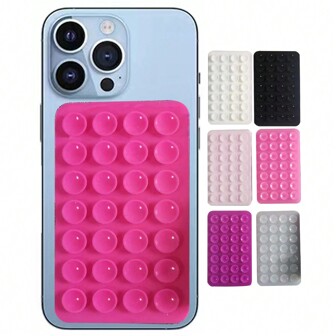 28pcs Double Sided Silicone Suction Cup Mobile Phone Holder, Reusable Dual Suction Cup, Suitable For Smooth Surface Objects At Home And Office Compatible With IPhone, Android Phone, Gift For Birthday, Family, Friends Phone Stand, Phone Accessories