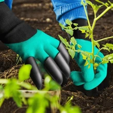 Luva Jardinagem Ferramenta P/ Jardim Protege Cava E Planta Protective Digging Gloves For Gardening - Verde - Visão 6