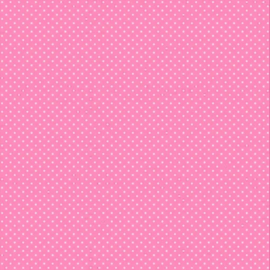 Tricoline Poá Per Meter Printed 100% Cotton - 1.5m Wide - 粉紅色微圓點 - 查看 1