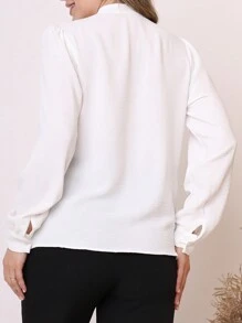 Women Blouses - 白色 - 查看 4