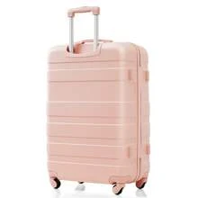 MERAX Luggage Sets New Model ABS Hardshell 3pcs Luggage Hardside Lightweight Durable Suitcase Sets Spinner Wheels Suitcase With TSA Lock 20''24''28''( Pink) - hồng - Xem 8