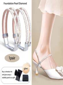 1/2/3/5 Pairs Detachable High Heel Shoe Straps, No-Slip High Heel Anti-Loose Foot Strap, Self-Adhesive High Heel Decorative Band