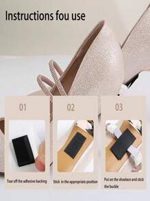 1/2/3/5 Pairs Detachable High Heel Shoe Straps, No-Slip High Heel Anti-Loose Foot Strap, Self-Adhesive High Heel Decorative Band