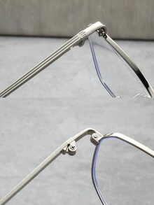 1 Bộ Kính Mắt Thời Trang Hình Nón Cho Nam Phù Hợp Với Trang Phục Công Sở & Thường Ngày - Bạc - Xem 3