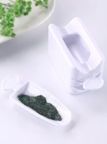 1 pezzo Contenitore di polvere per glitter per unghie riciclabile bianco rosa viola, sistema di immersione, collezionista di polvere, contenitore per paillette, strumenti e accessori per decorazione unghie per conservazione e organizzazione per salone organizzatori, porta trucchi, contenitore trucchi, organizer scrivania, astuccio trucchi