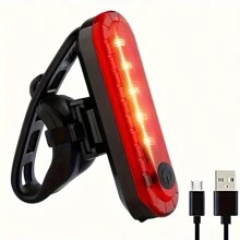 1pc Rechargeable Bike Tail Light, LED Light, 4 Lighting Modes - Great For Mountain Bikes, Road Bikes, Cycling, And Outdoor Adventures At Night