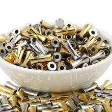 10pcs/Bag Stainless Steel Bamboo Shape Spacer Beads Silver Color, DIY Jewelry Making Craft Accessories - One Bag - View 4