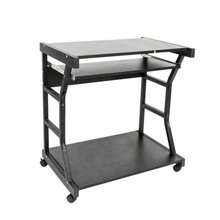Moveable Four-Wheel Computer Desk Black - màu đen - Xem 4