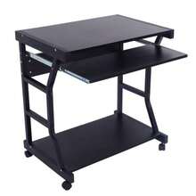 Moveable Four-Wheel Computer Desk Black - màu đen - Xem 5
