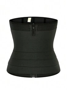 larrycard 1入組2合1腰部塑身帶褲型束腰背心平腹束裝，前方拉鍊式