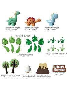 28 قطعة مجموعة ديكور كعكة بموضوع حديقة الديناصورات الكرتونية ، مصنوعة من مادة المطاط الناعم ، بألوان زاهية وأشكال واقعية ، مناسبة لديكور حفلة عيد الميلاد ، تشمل: 3 نماذج ديناصورات ثلاثية الأبعاد ، 12 ورقة ، 8 حشائش صغيرة ، 2 شجرة صغيرة ، 1 بيضة ديناصور ، 1 بركان صغير ، 1 لافتة عيد ميلاد سعيد. عنصر ديكور كعكة عيد ميلاد مفاجئة ، ديكور سيارة ، إكسسوارات المكتب ، عيد الميلاد